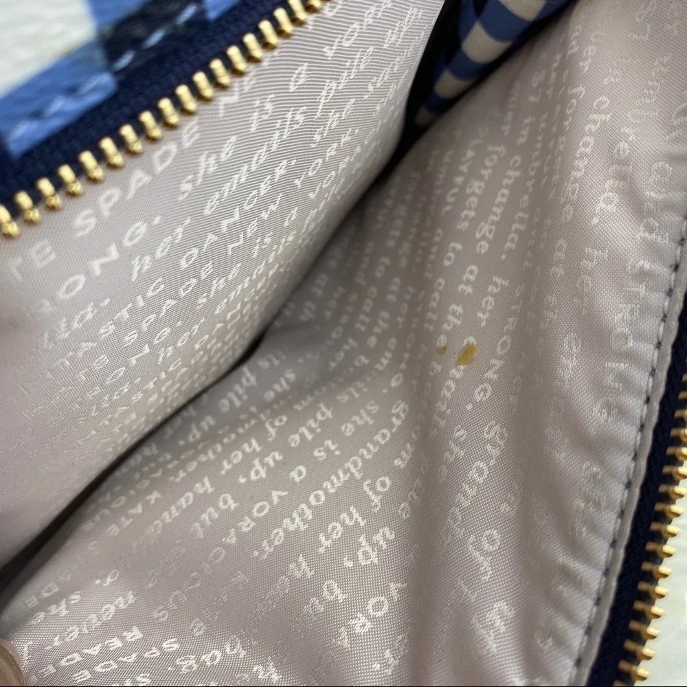 KATE SPADE HYDE LANE GINGHAM LEATHER BACKPACK HARTLEY